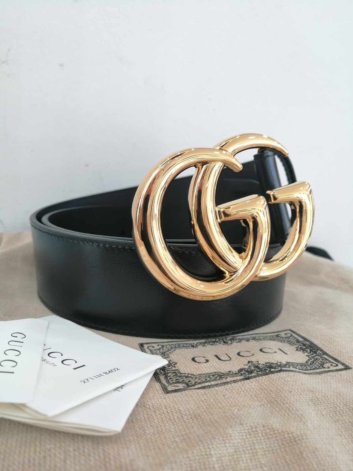 GUCCI CINTURA GG MARMONT 4CM TG 70