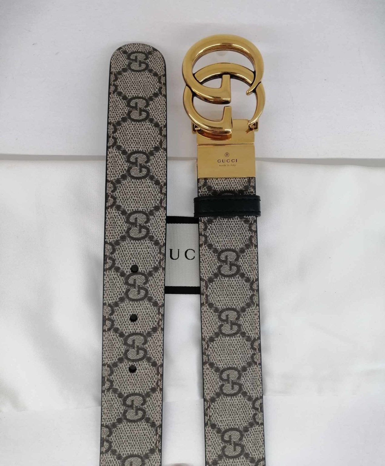 Gucci Cintura Larga Reversibile GG Marmont 3cm