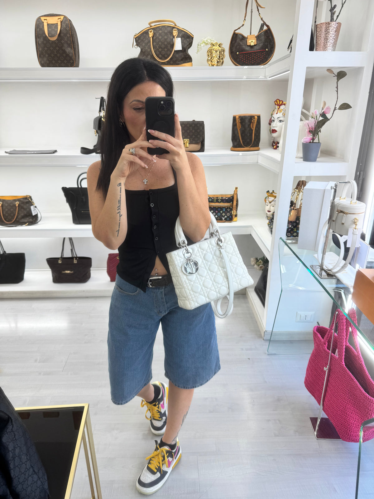 Lady Dior media bianca