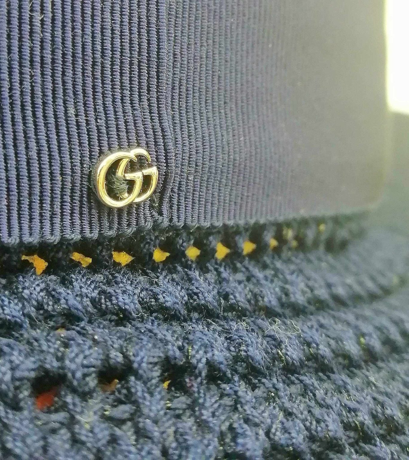 Gucci Cappello Falda Larga Blu Tg M