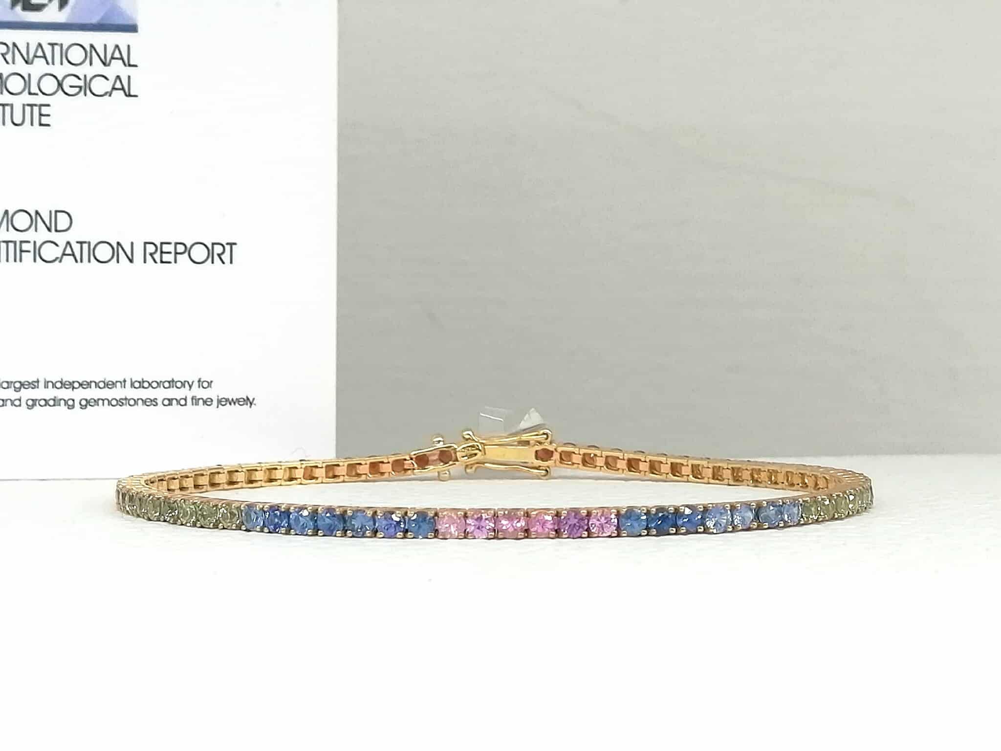TENNIS BRACCIALE ZAFFIRI RAINBOW