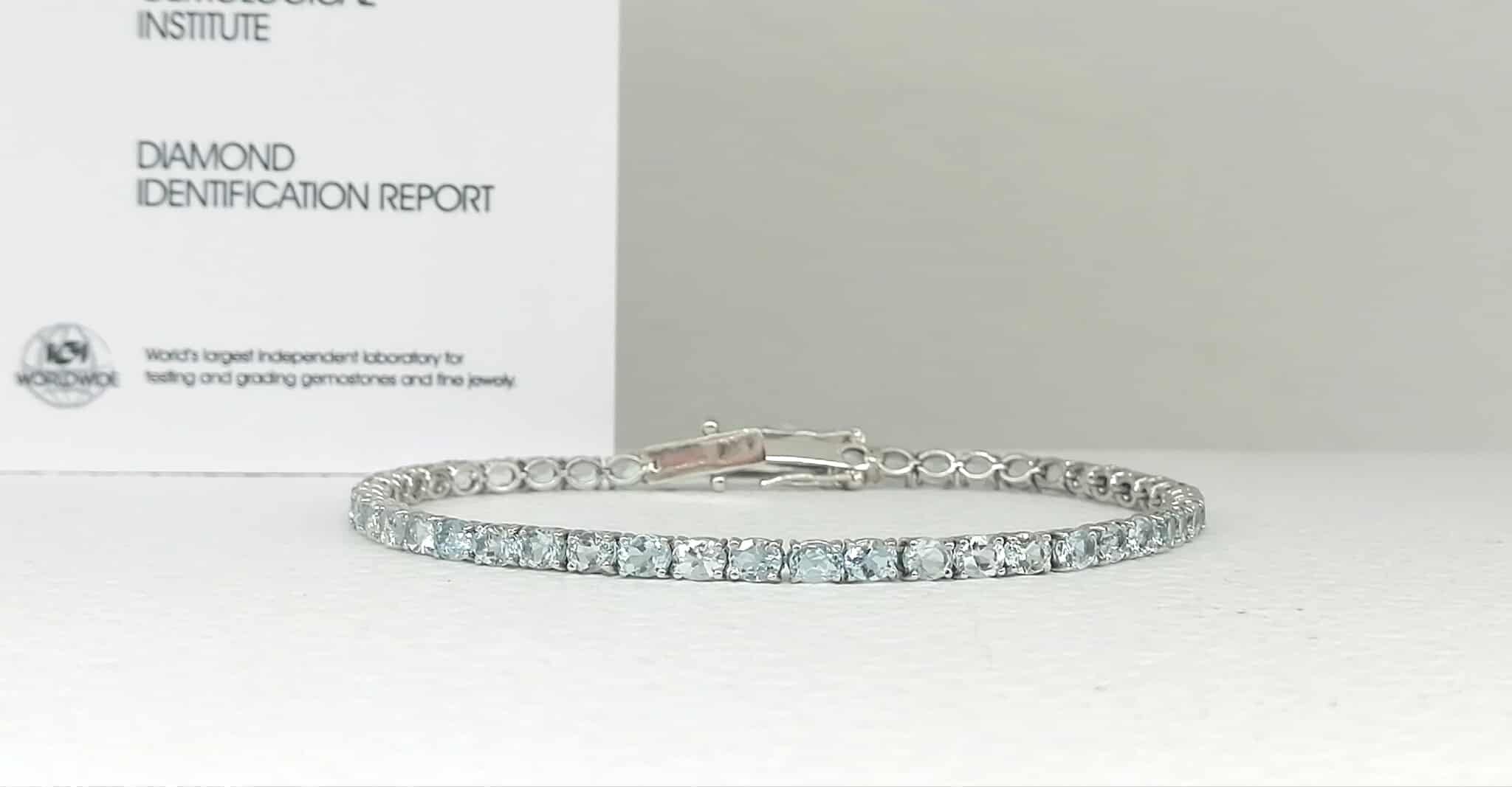 TENNIS BRACCIALE ACQUA MARINA