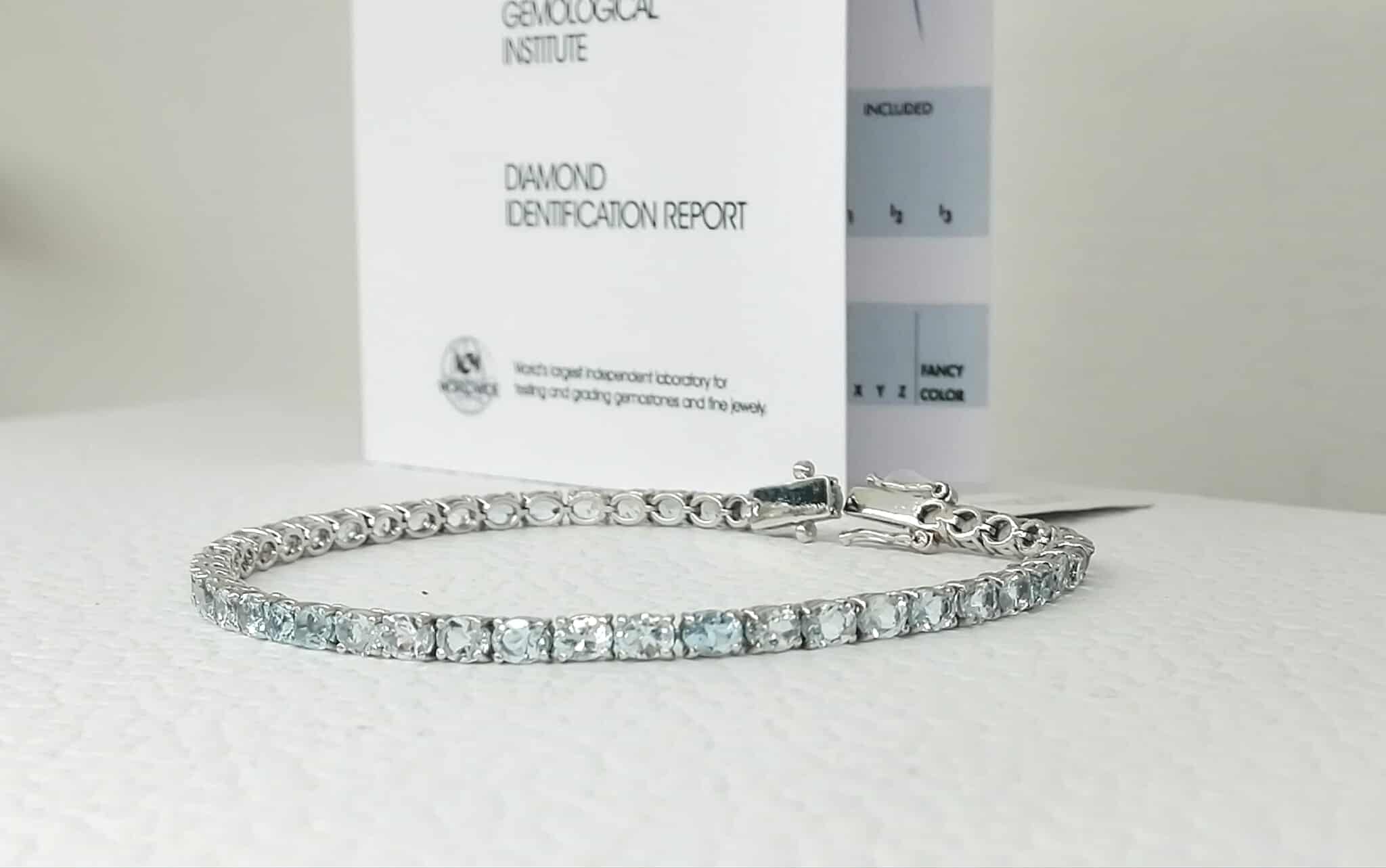 TENNIS BRACCIALE ACQUA MARINA
