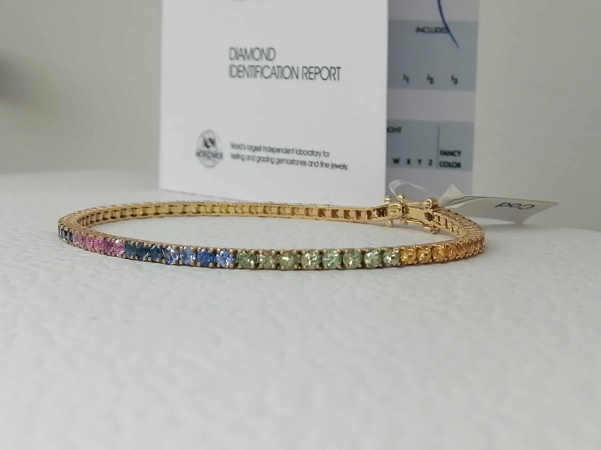 TENNIS BRACCIALE ZAFFIRI RAINBOW