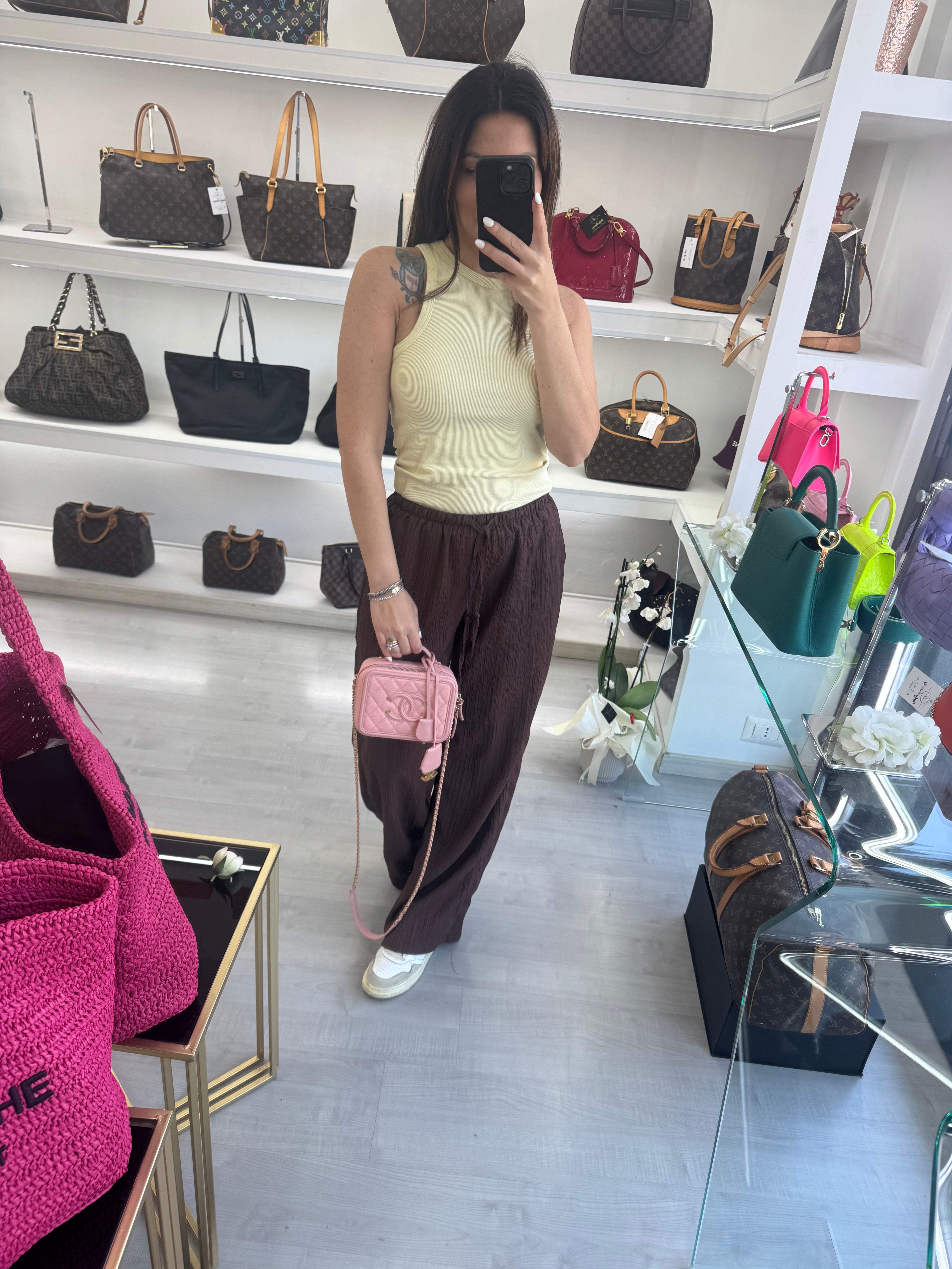 CHANEL VANITY CASE TOP HANDLE ROSA small
