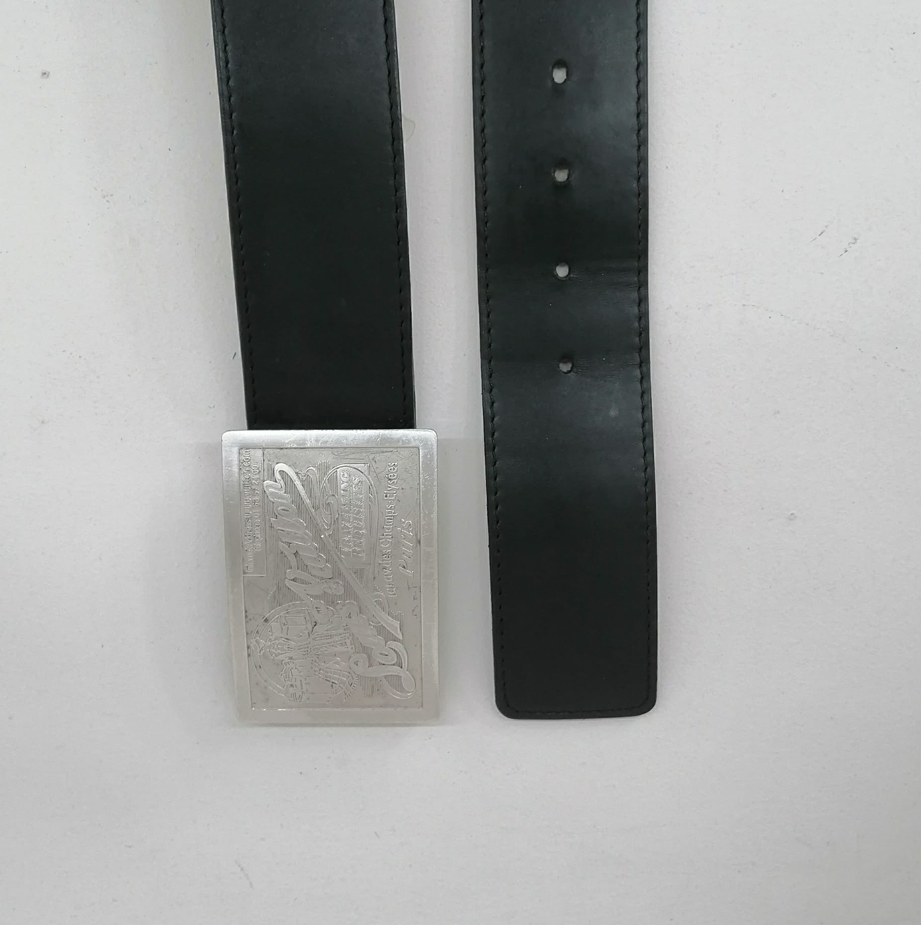 LOUIS VUITTON CINTURA IN PELLE SANGLE JEANS Tg 85