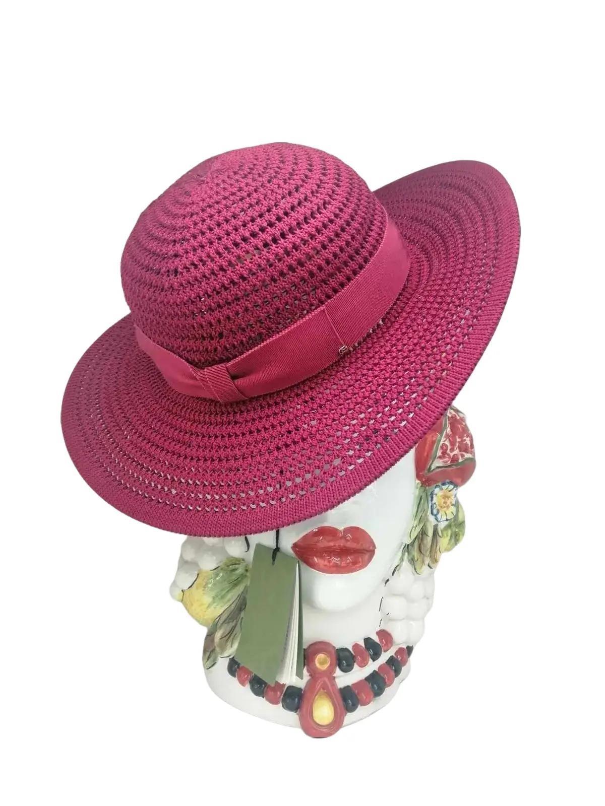 Gucci Cappello Falda Larga Bordeaux Tg L