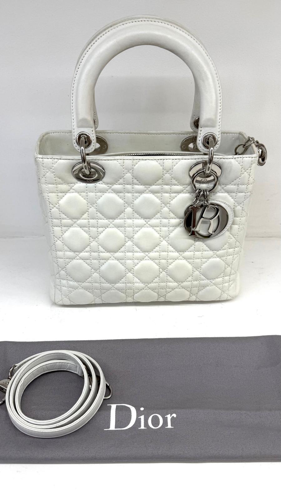 Lady Dior media bianca