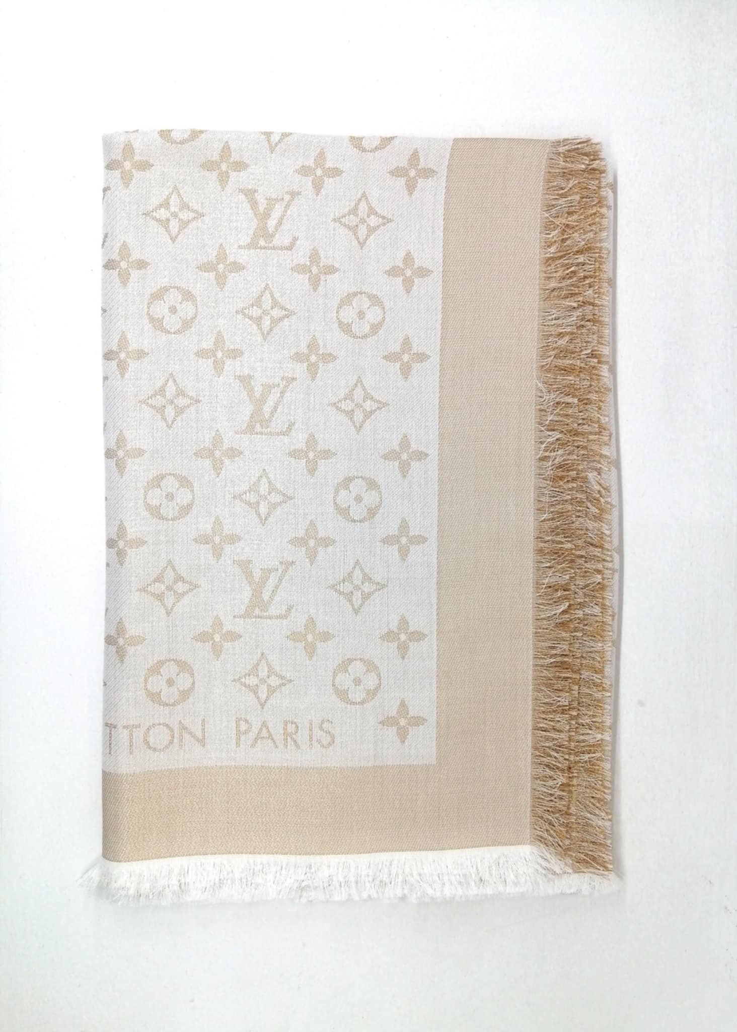 LOUIS VUITTON SCIALLE MONOGRAM SHINE BEIGE