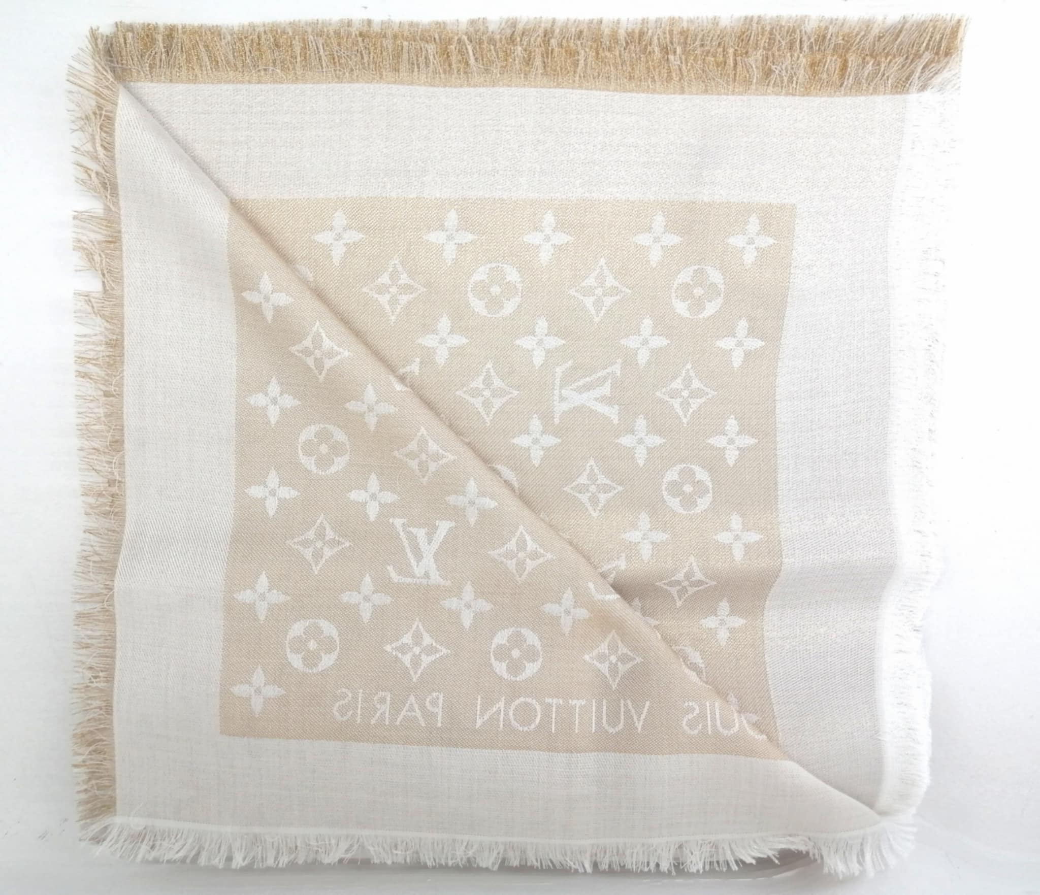 LOUIS VUITTON SCIALLE MONOGRAM SHINE BEIGE