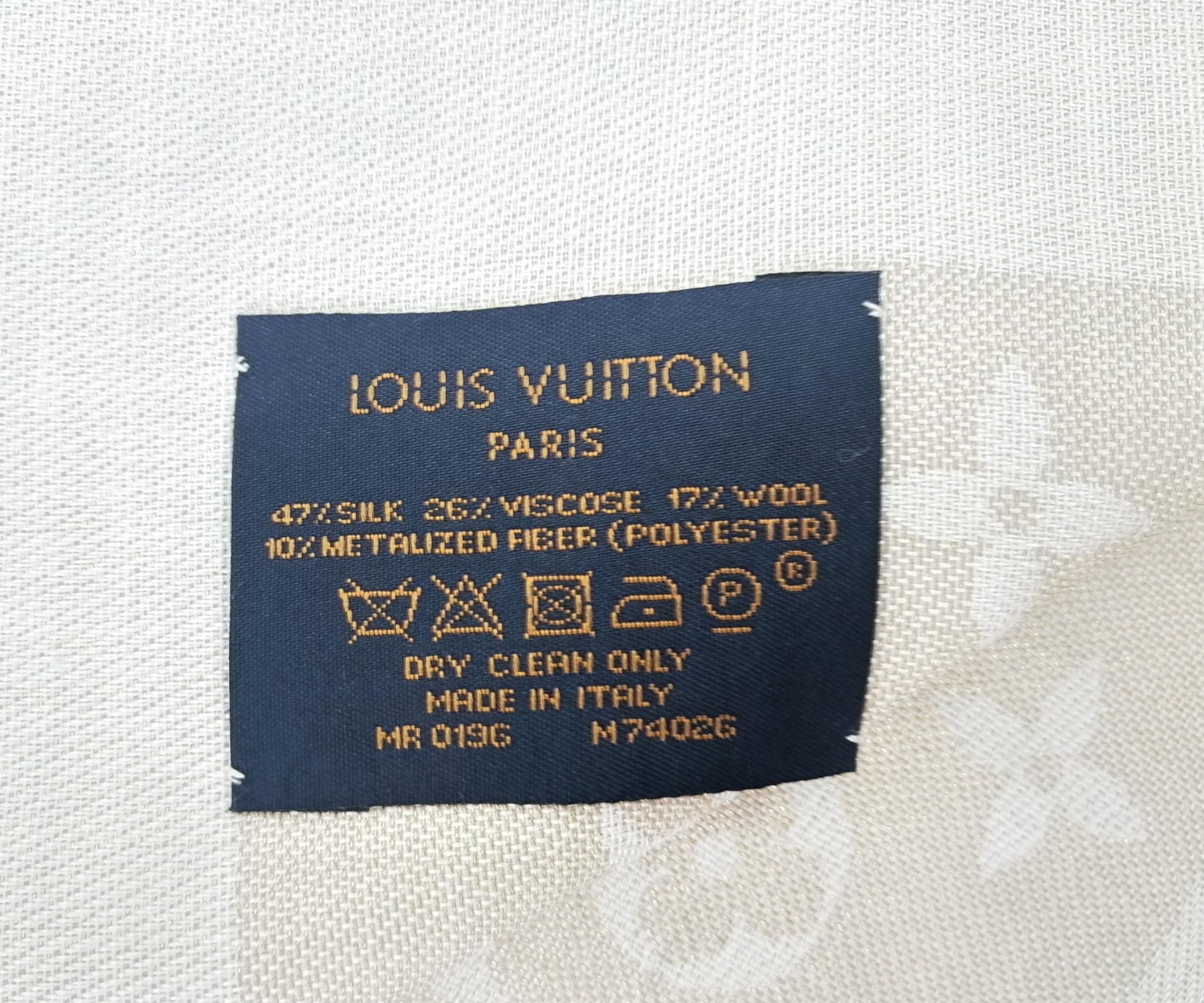 LOUIS VUITTON SCIALLE MONOGRAM SHINE BEIGE