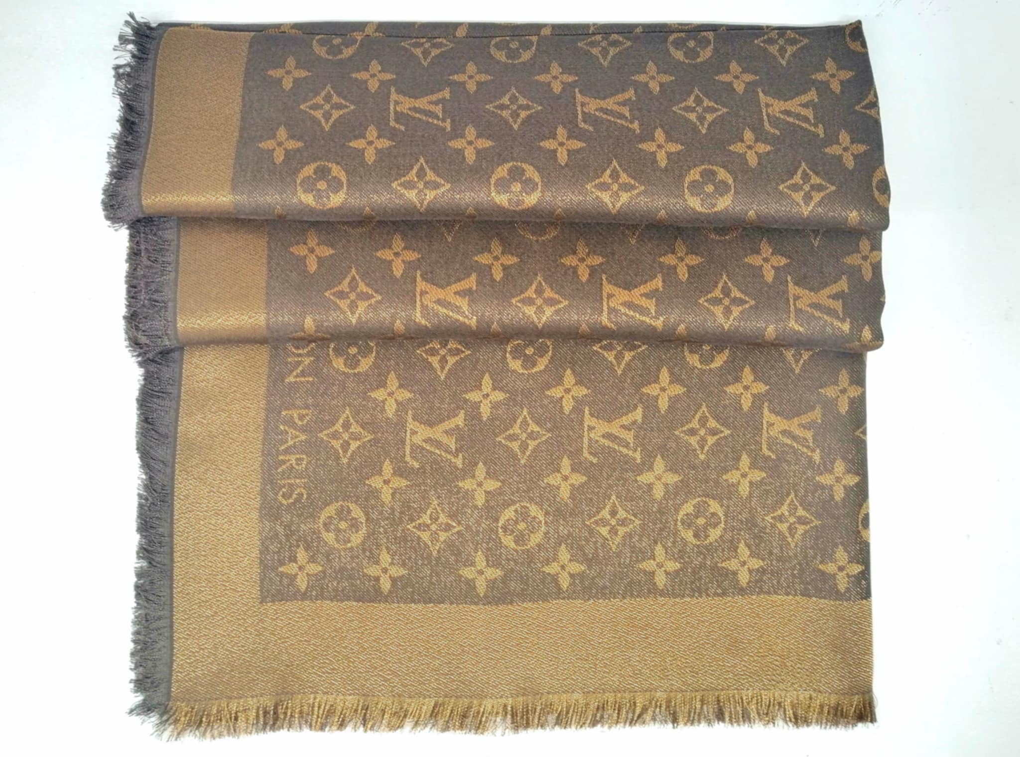 LOUIS VUITTON SCIALLE MONOGRAM SHINE MARRONE