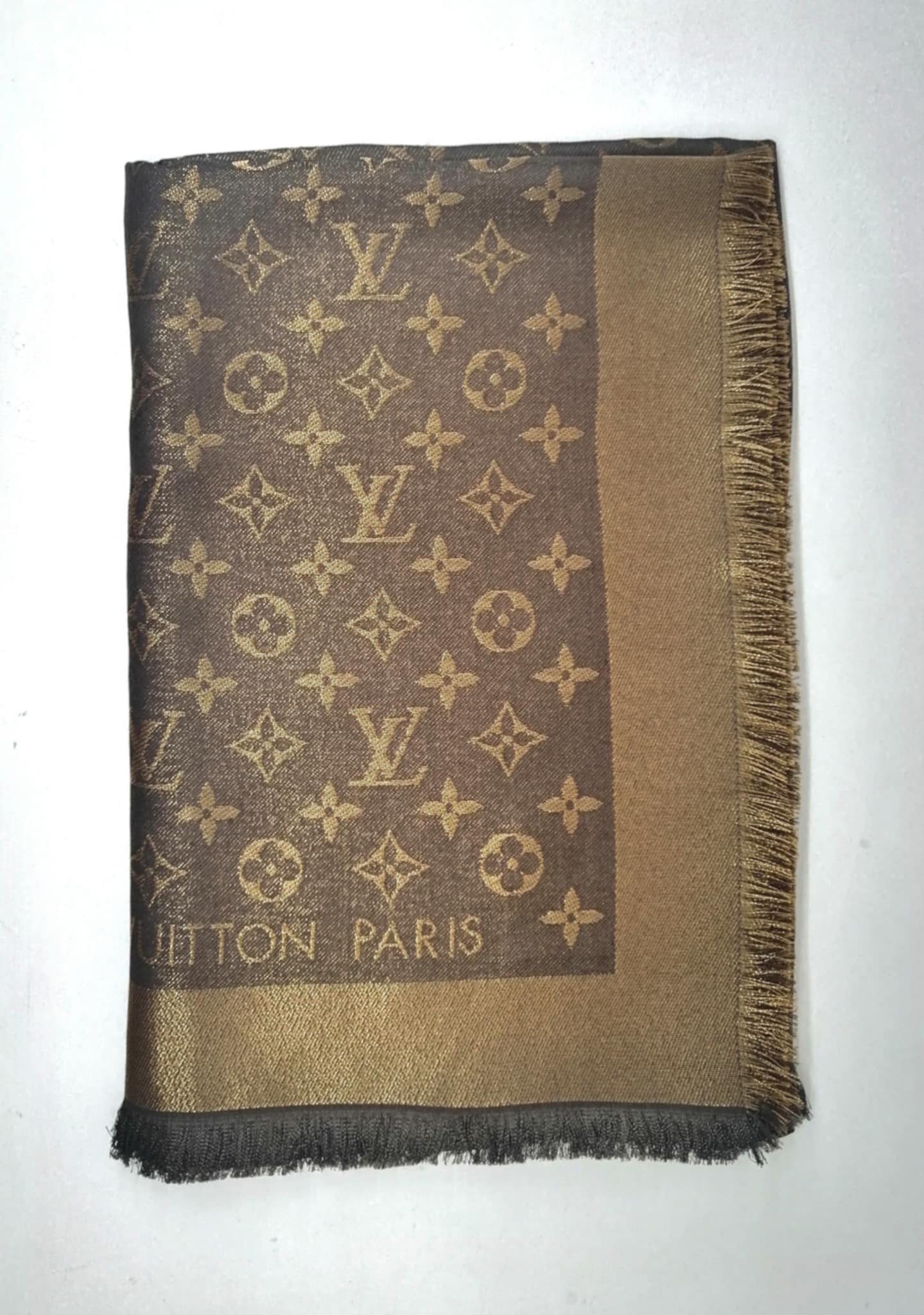 LOUIS VUITTON SCIALLE MONOGRAM SHINE MARRONE