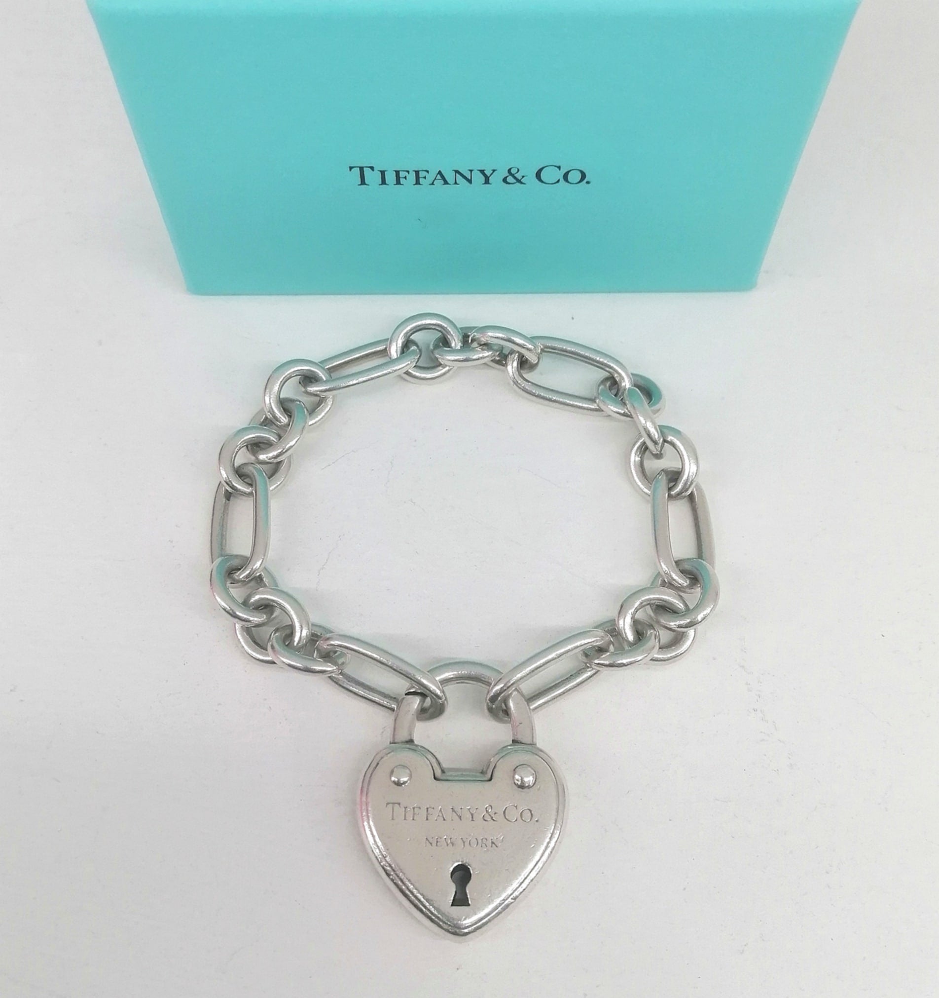 TIFFANY&Co. BRACCIALE CUORE LUCCHETTO