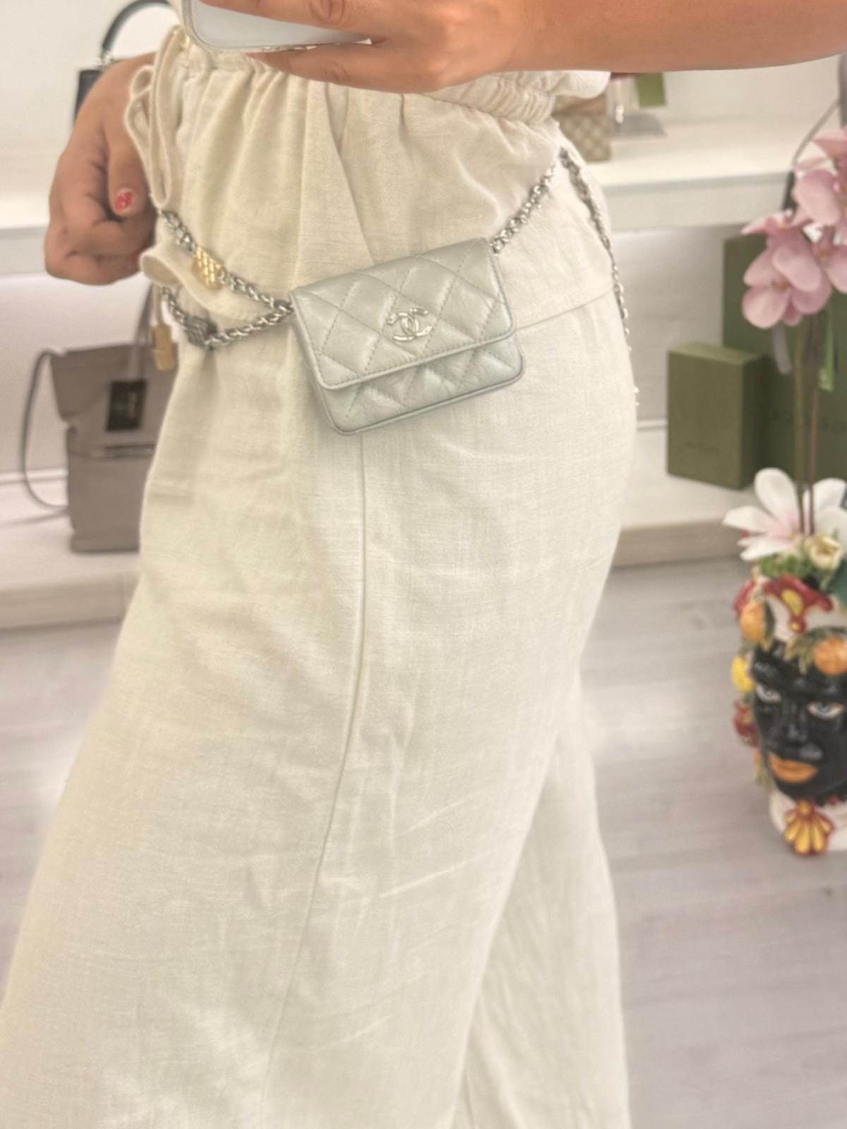 CHANEL MINI BAG A CINTURINO/MARSUPIO. TG 90