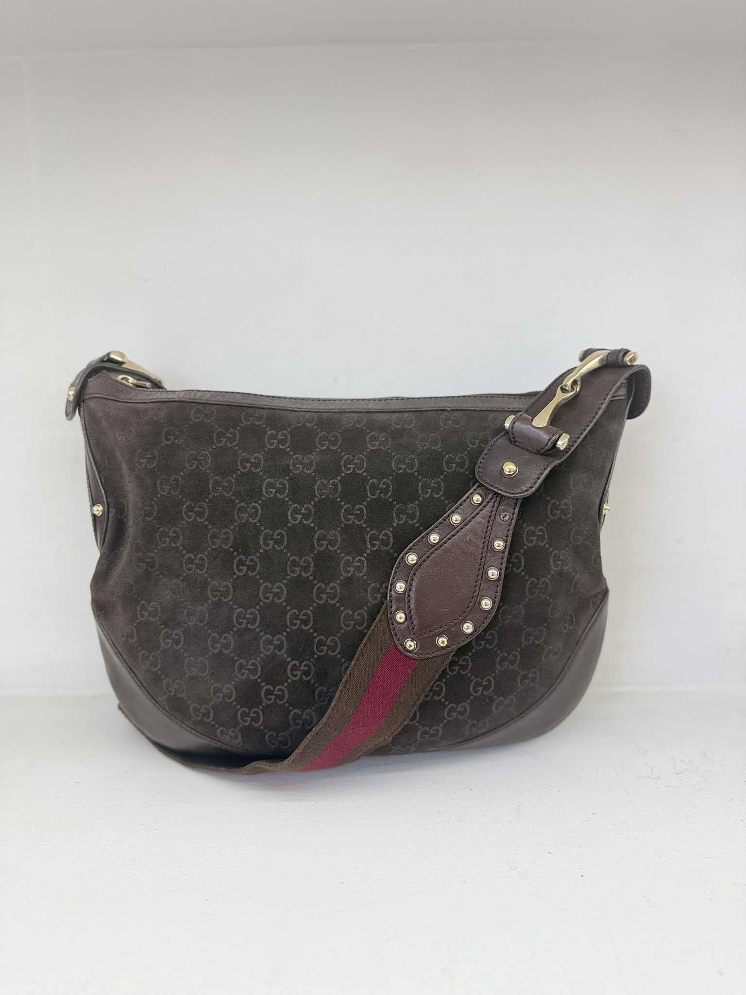 GUCCI TRACOLLA IN CAMOSCIO