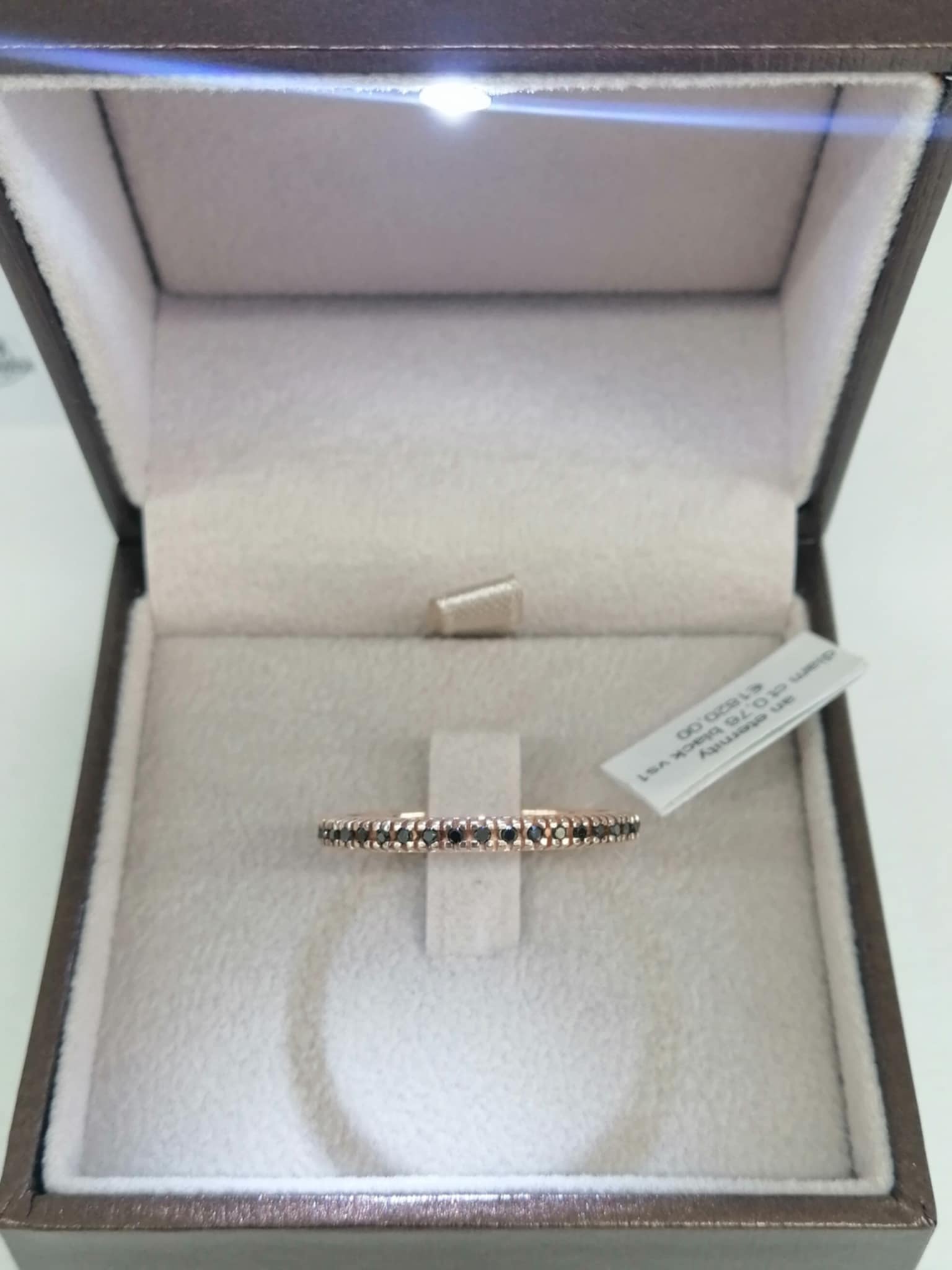 ANELLO VERETTA  ETERNITY DIAMANTI BLACK