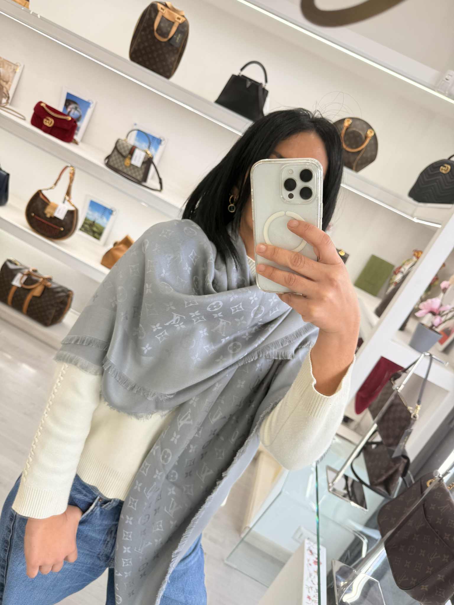 STOLA Louis Vuitton GRIGIO SCURO