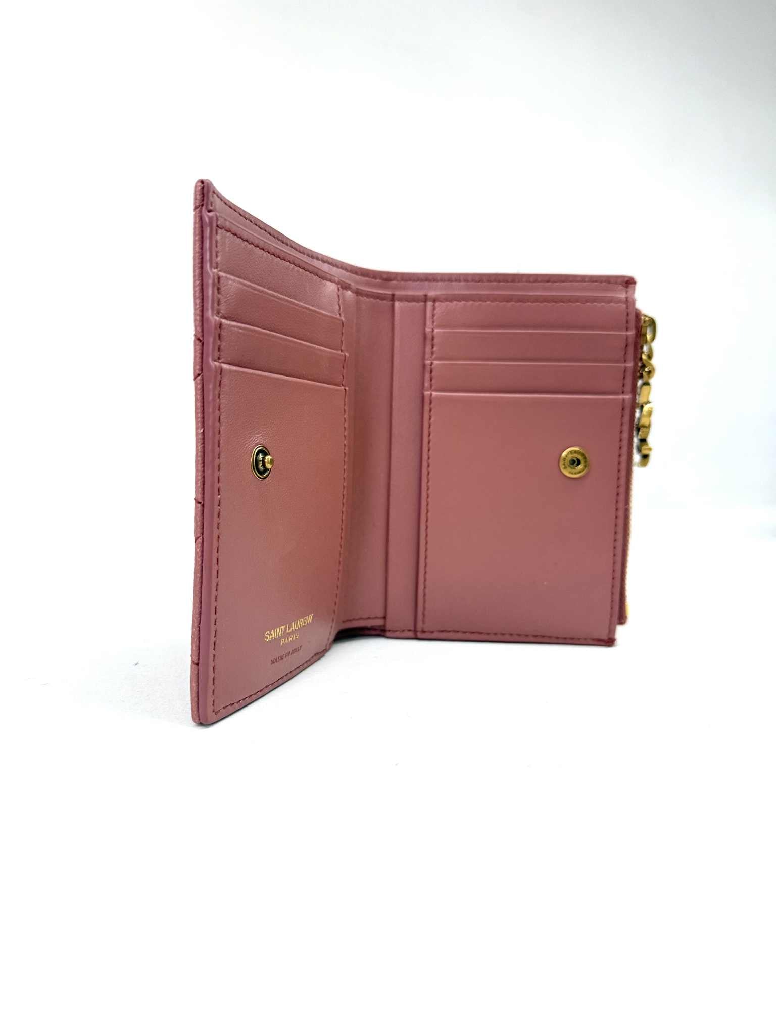 YSL  PORTAFOGLI BI-FOLD IN PELLE D’AGNELLO