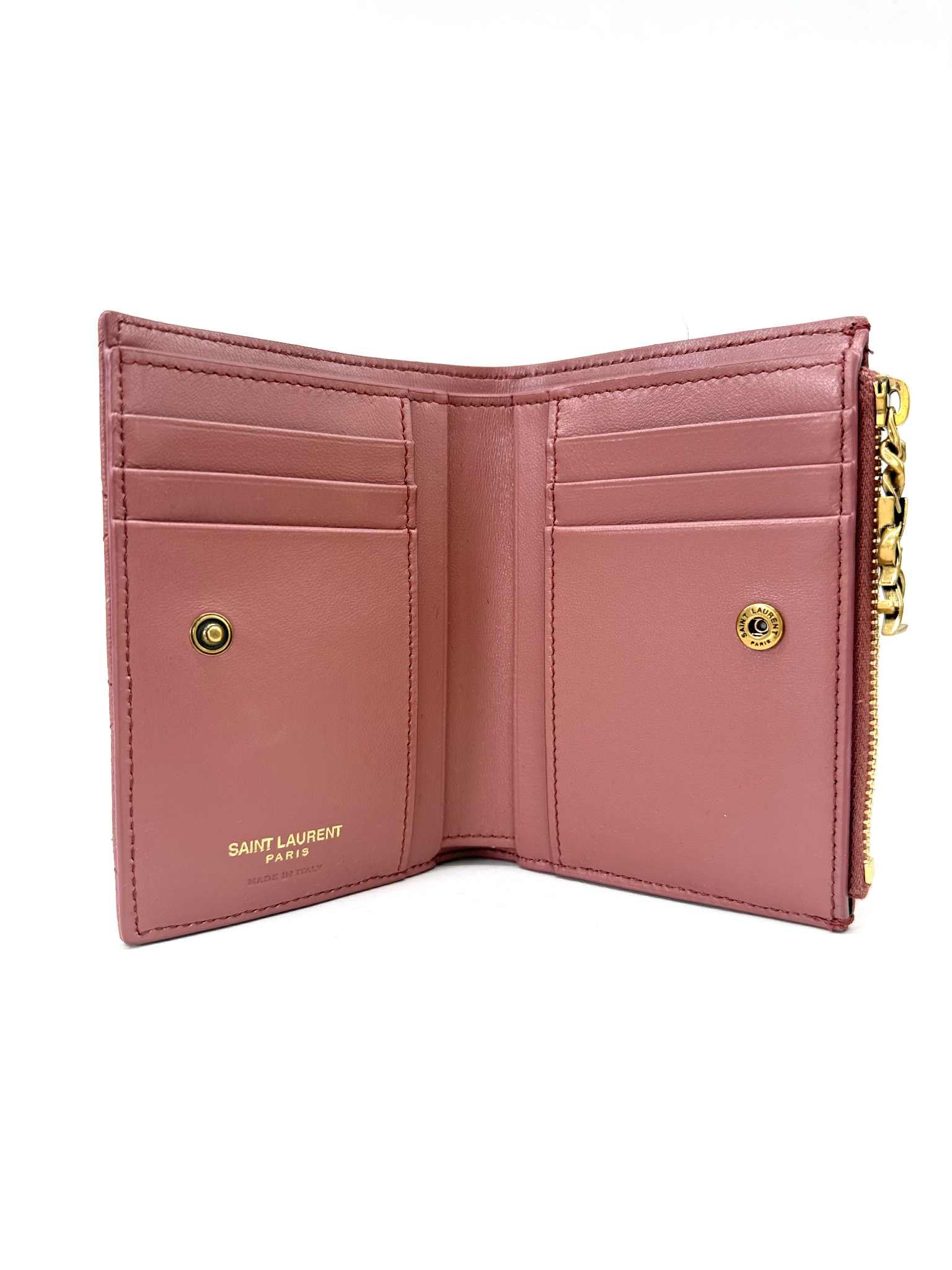 YSL  PORTAFOGLI BI-FOLD IN PELLE D’AGNELLO