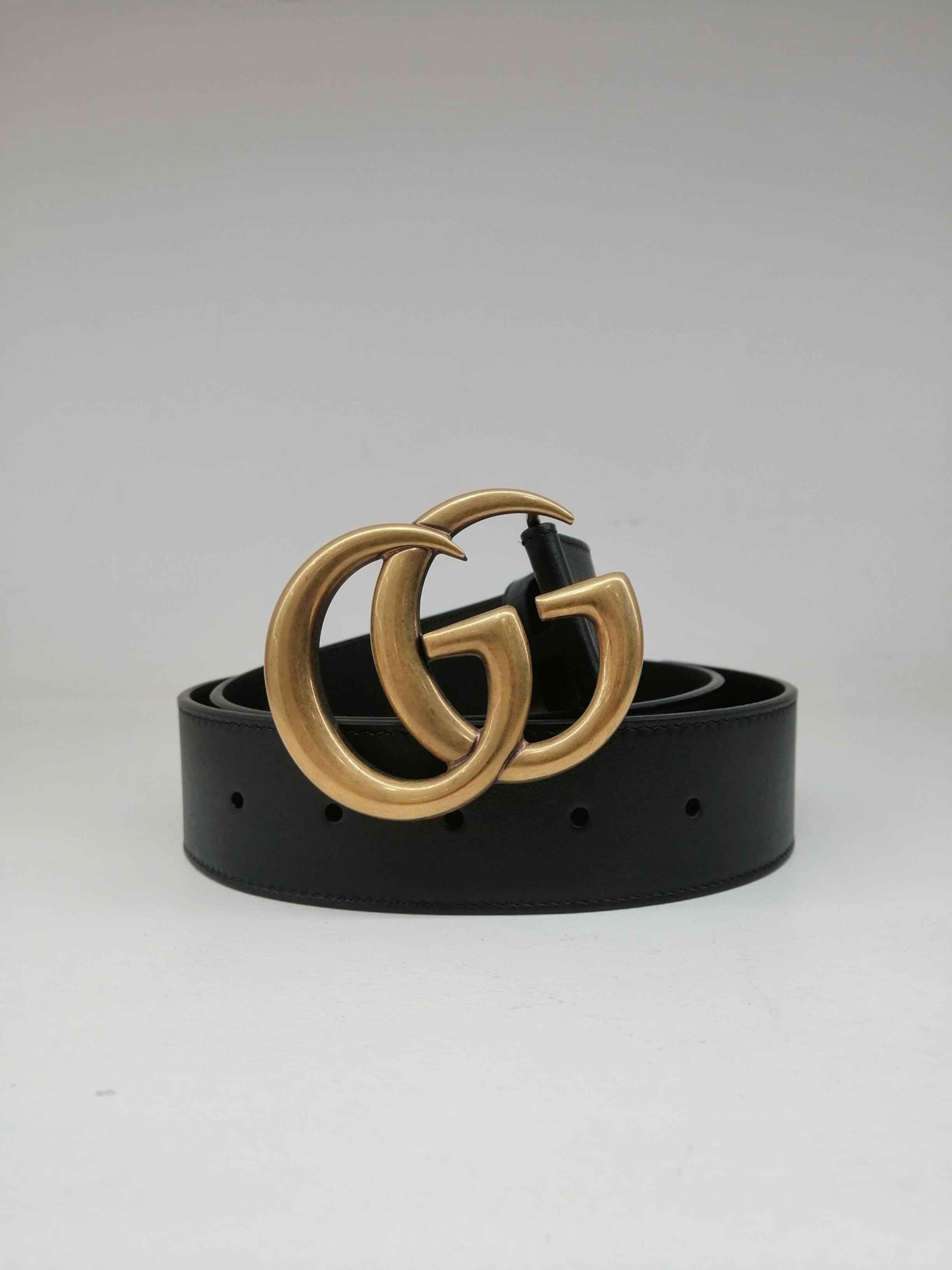 GUCCI CINTURA GG MARMONT 4CM ORO OPACO
