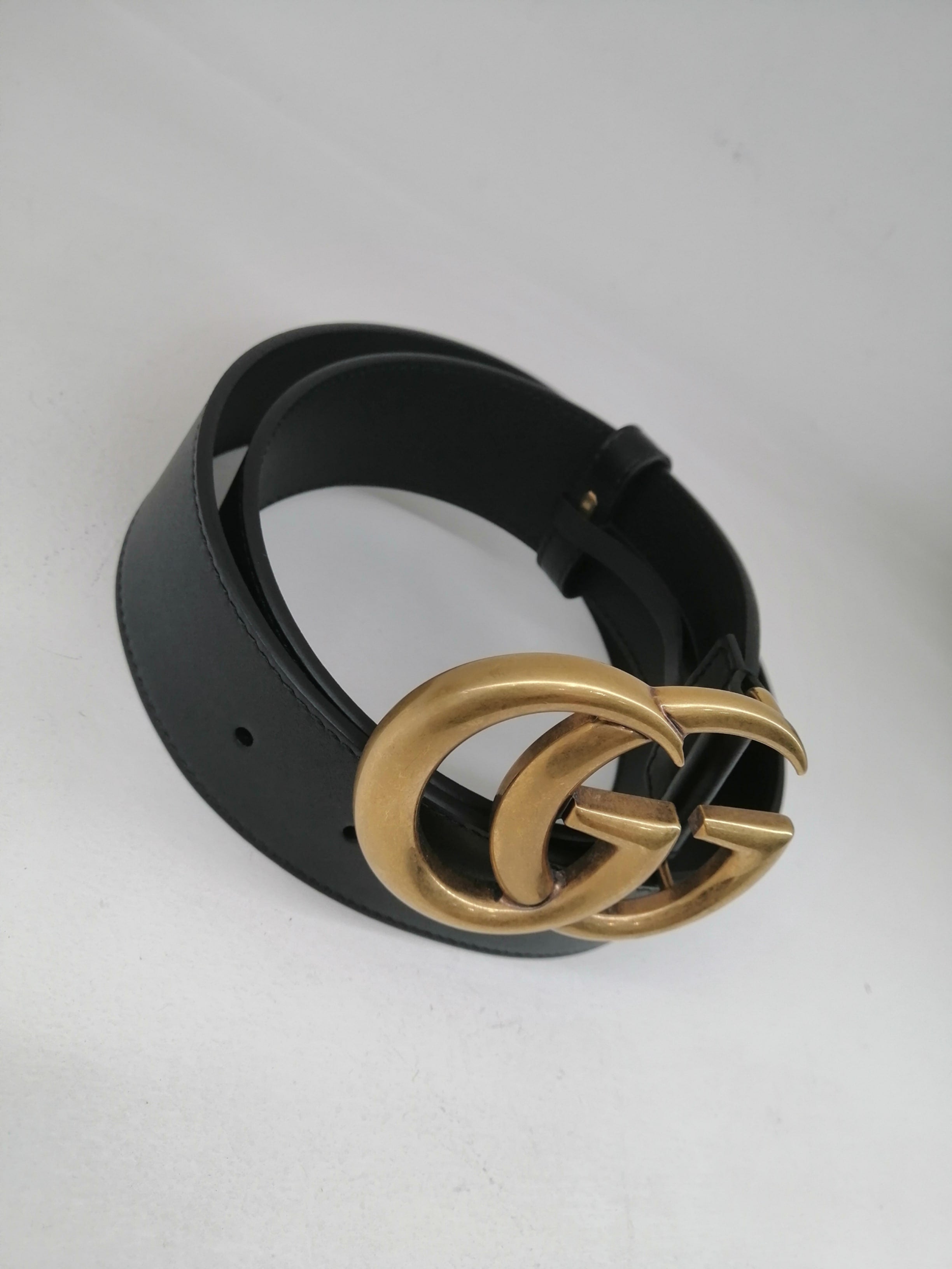 GUCCI CINTURA GG MARMONT 4CM ORO OPACO