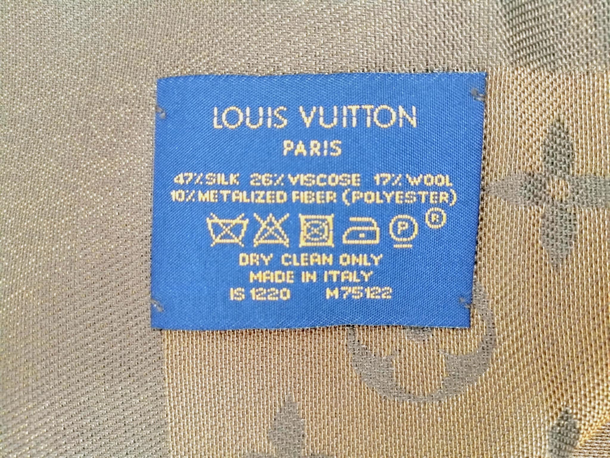 LOUIS VUITTON SCIALLE MONOGRAM SHINE MARRONE