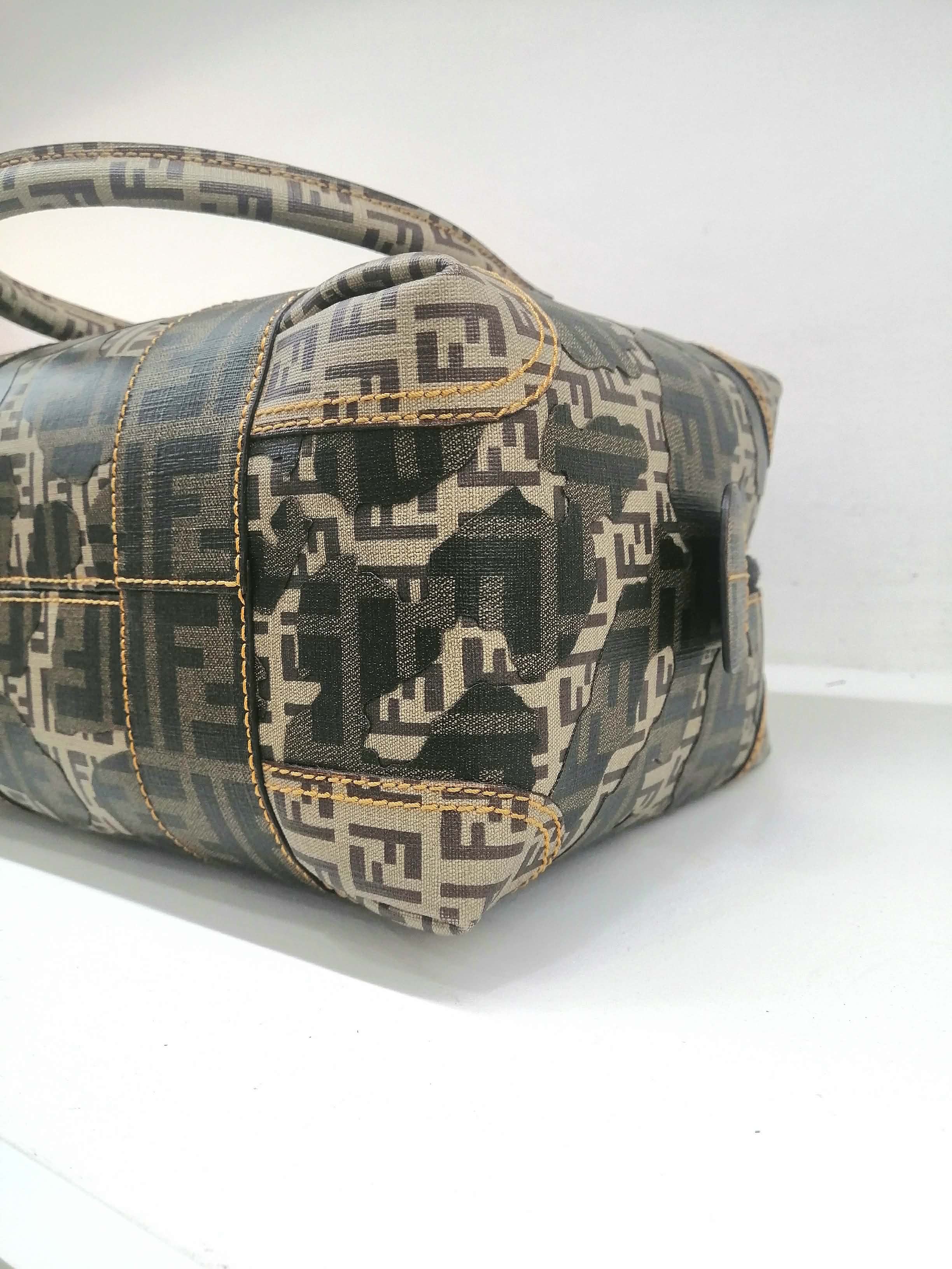 FENDI BAULETTO CAMOUFLAGE KHAKI ZUCCA E ZUCCHINO