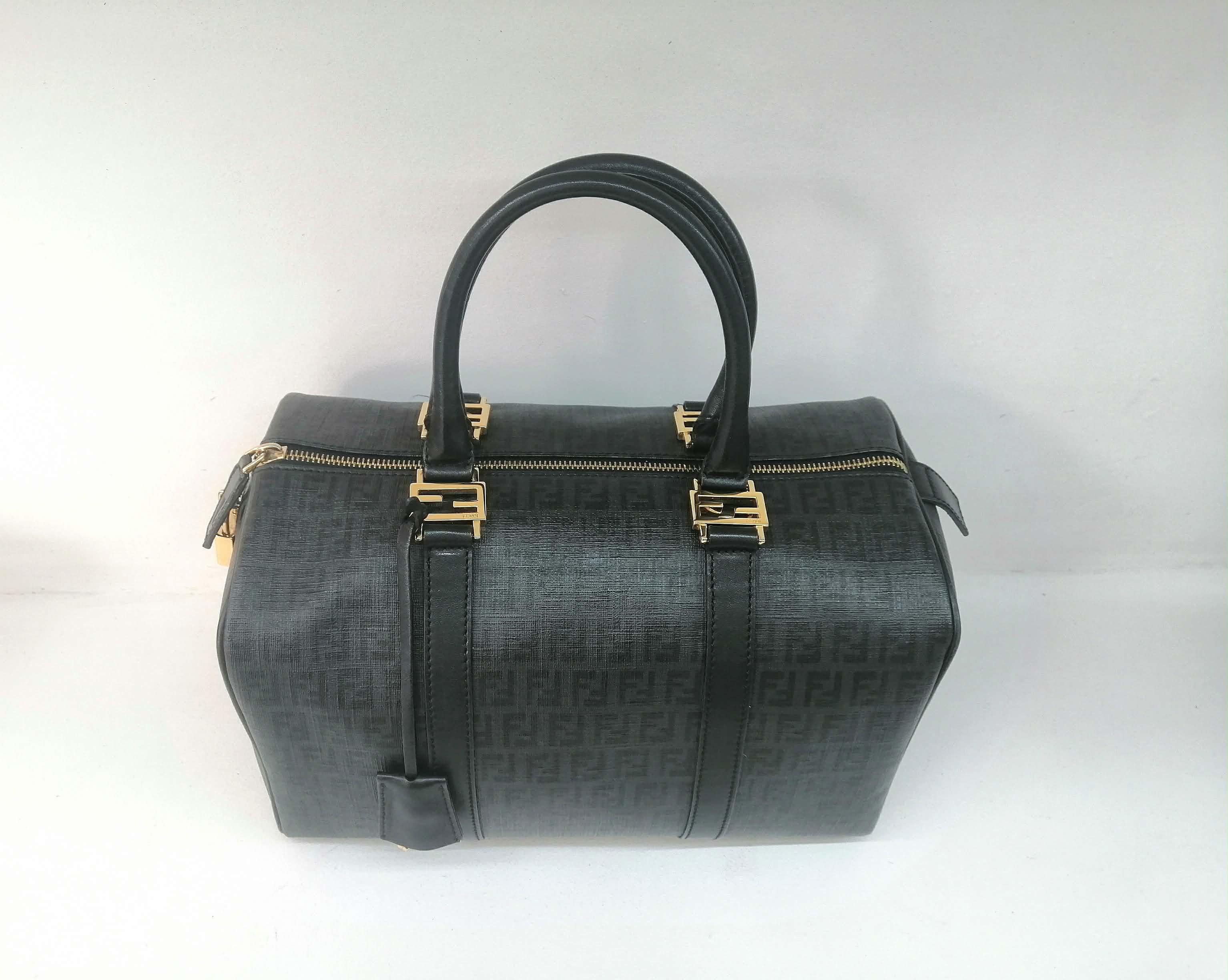 FENDI BAULETTO BOSTON BLACK ZUCCHINO