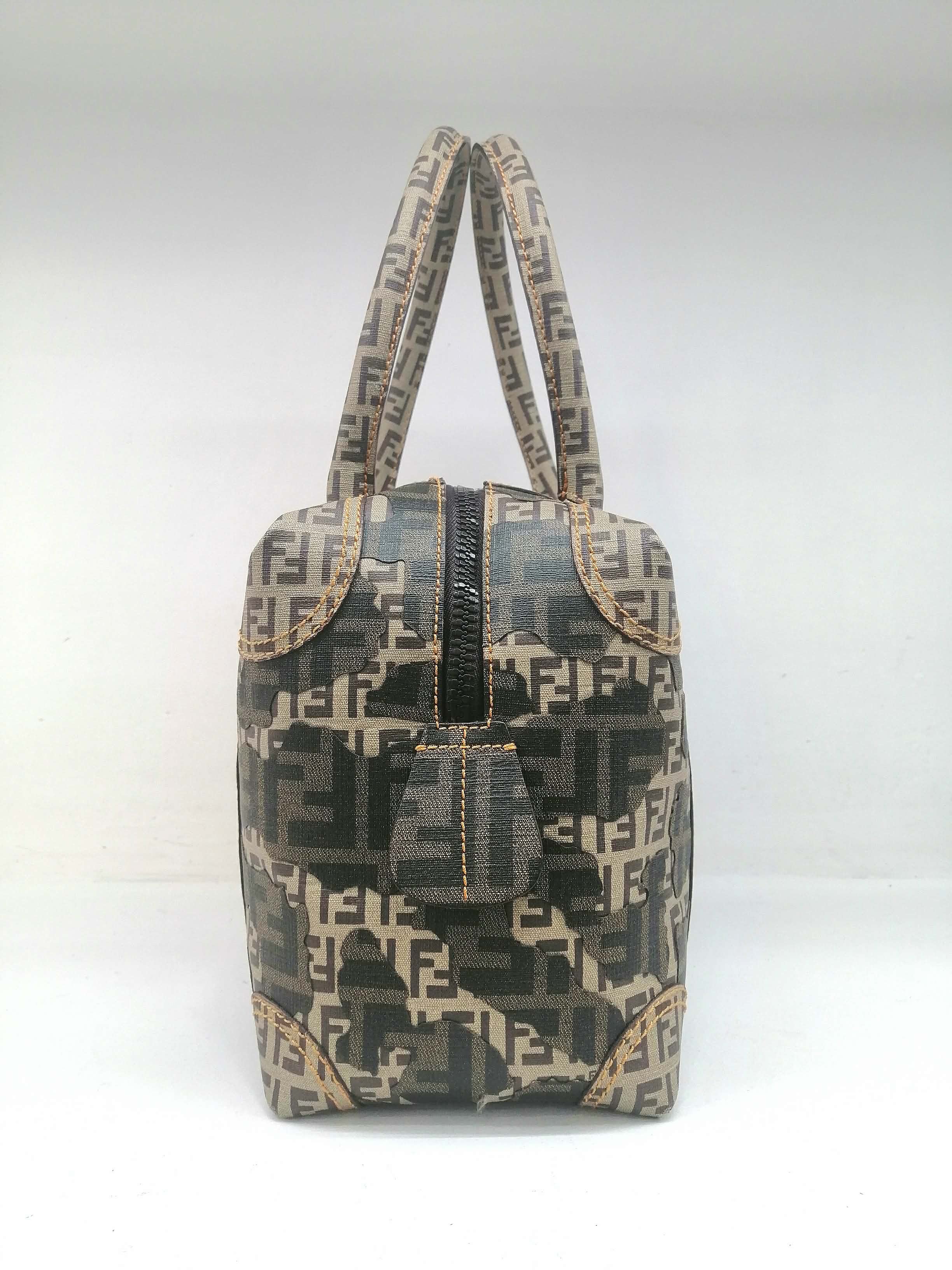 FENDI BAULETTO CAMOUFLAGE KHAKI ZUCCA E ZUCCHINO