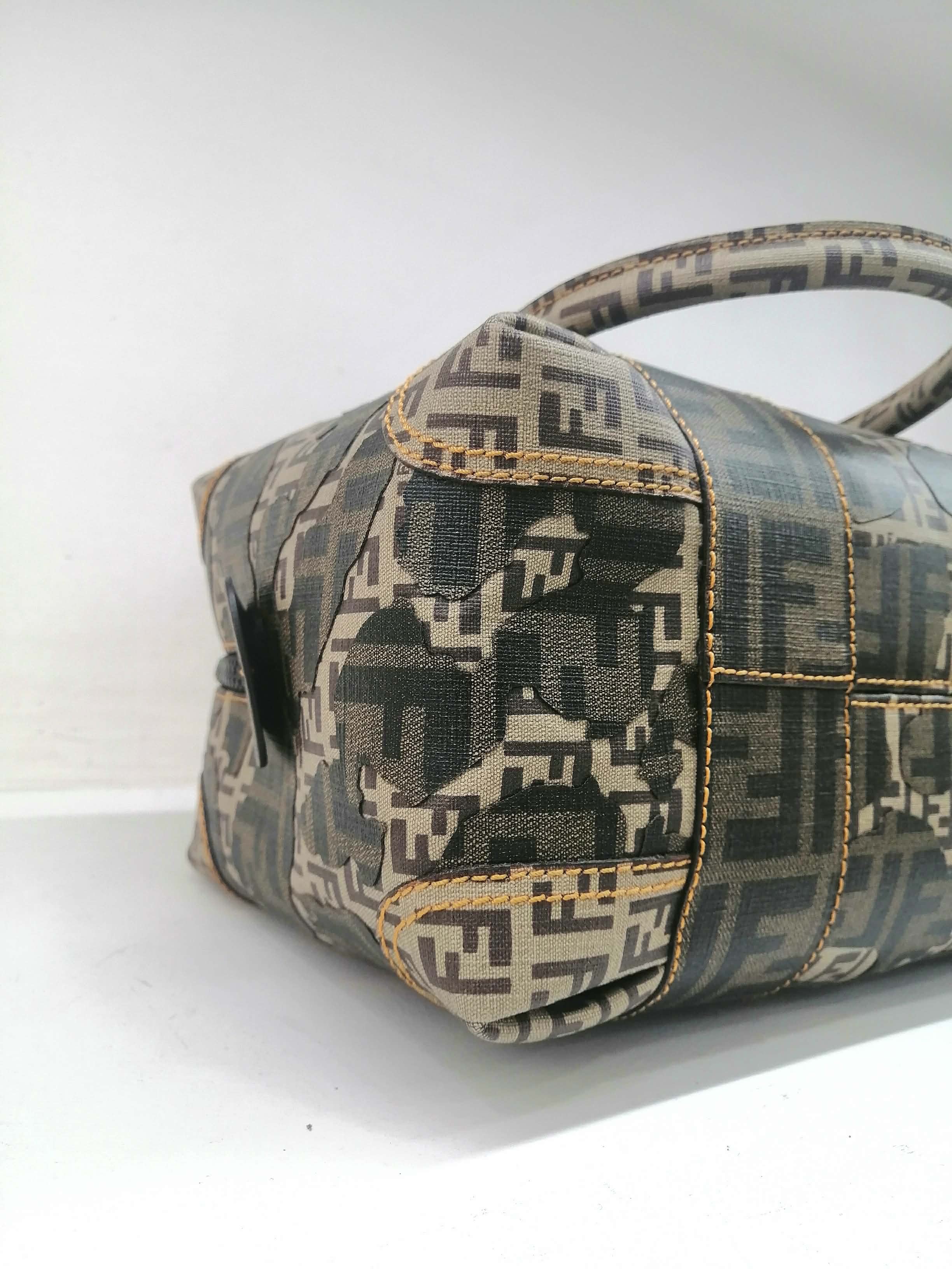 FENDI BAULETTO CAMOUFLAGE KHAKI ZUCCA E ZUCCHINO