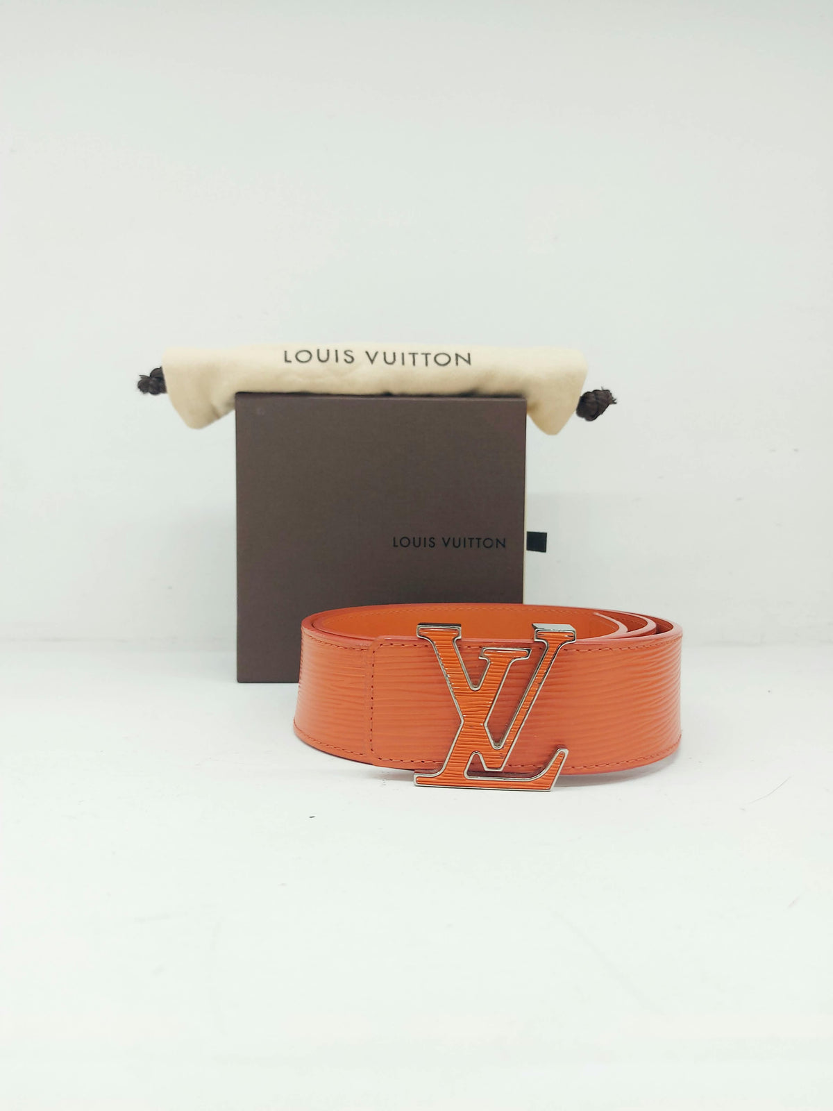 LOUIS VUITTON CINTURA LV INITIALES EPI TG 85