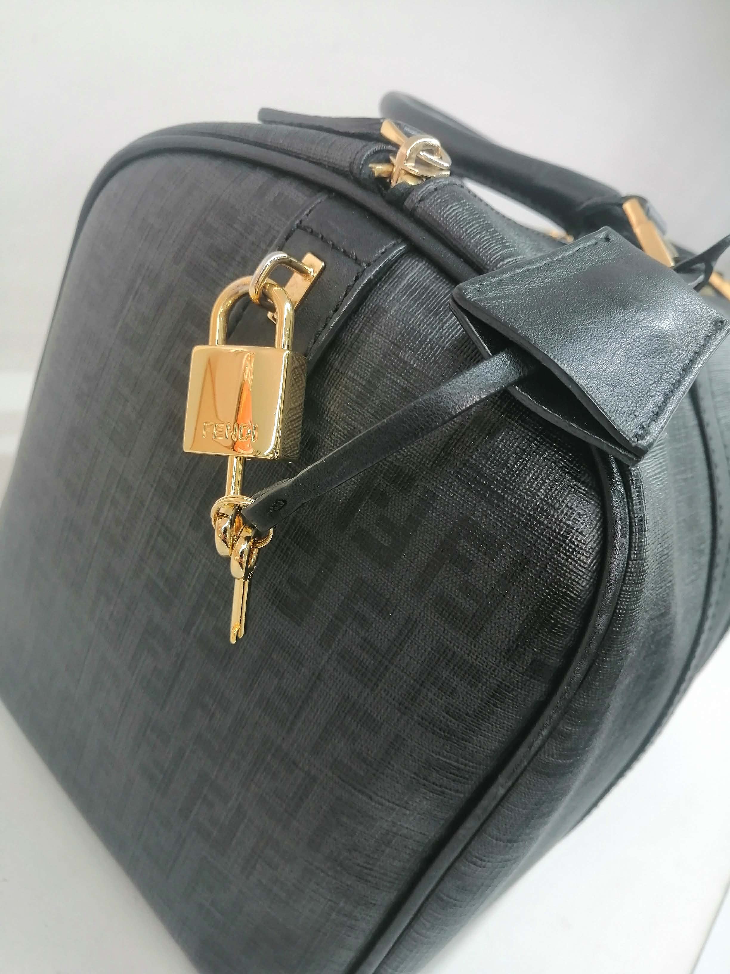 FENDI BAULETTO BOSTON BLACK ZUCCHINO