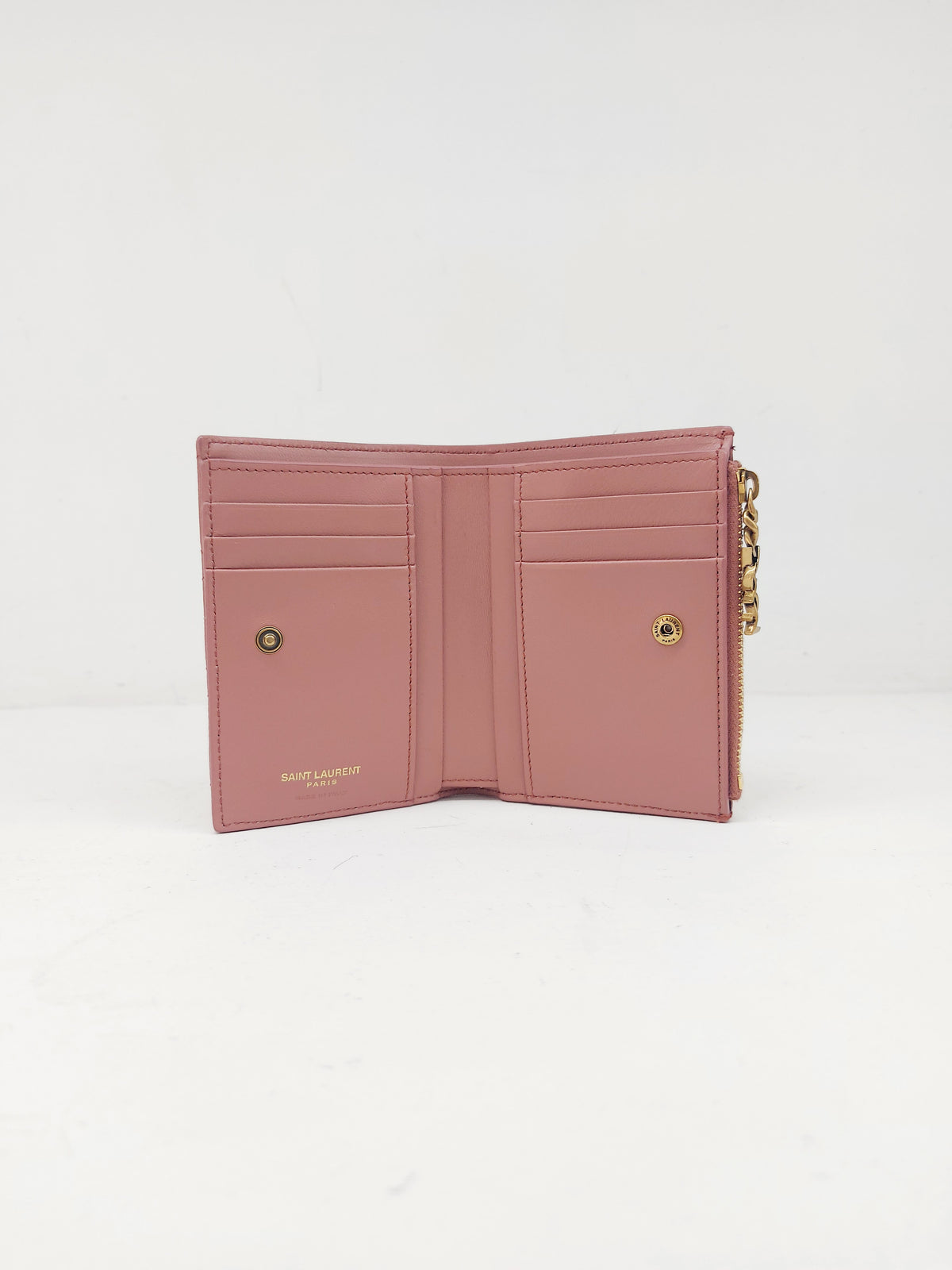YSL  PORTAFOGLI BI-FOLD IN PELLE D’AGNELLO