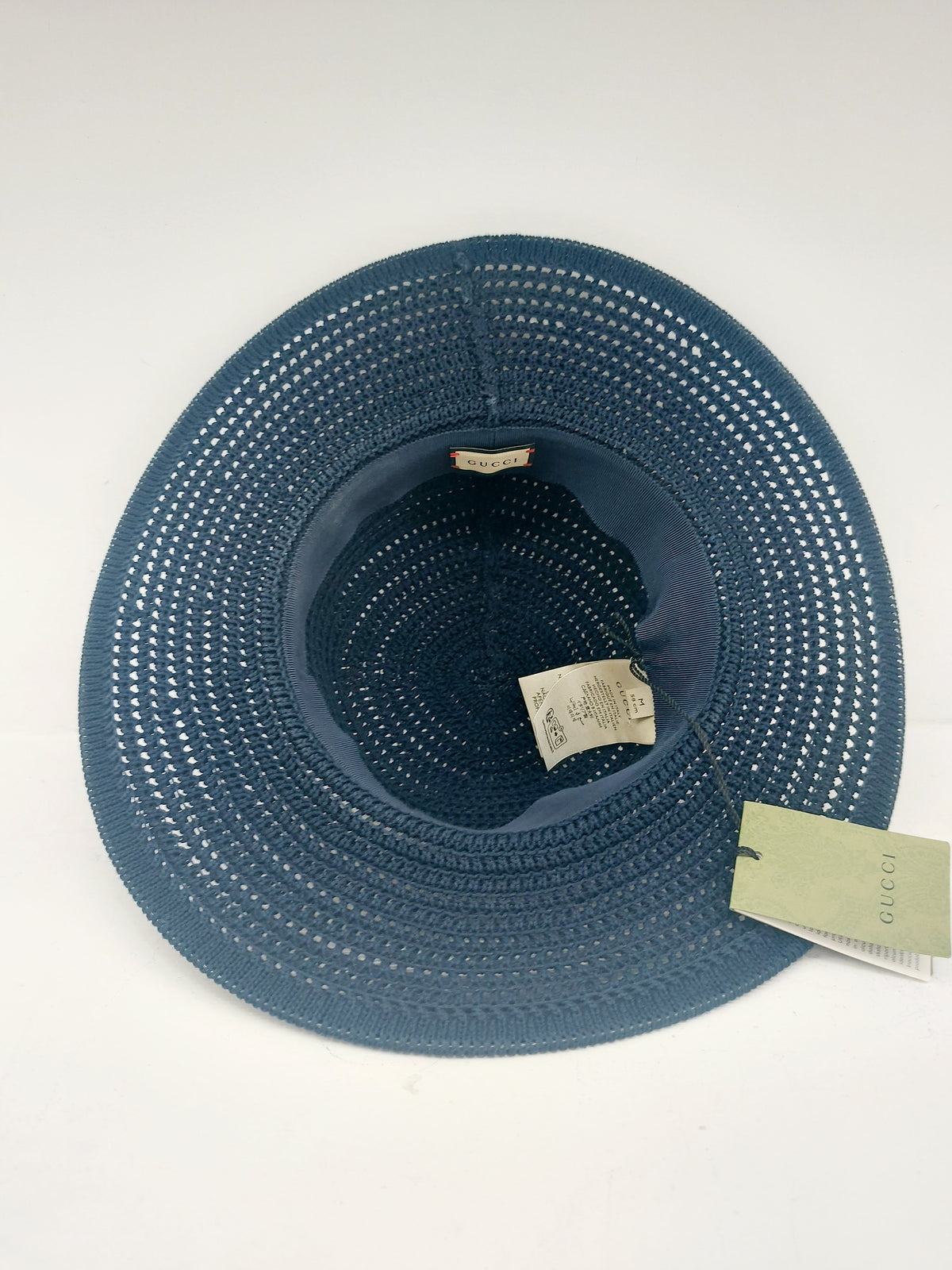 Gucci Cappello Falda Larga Blu Tg M