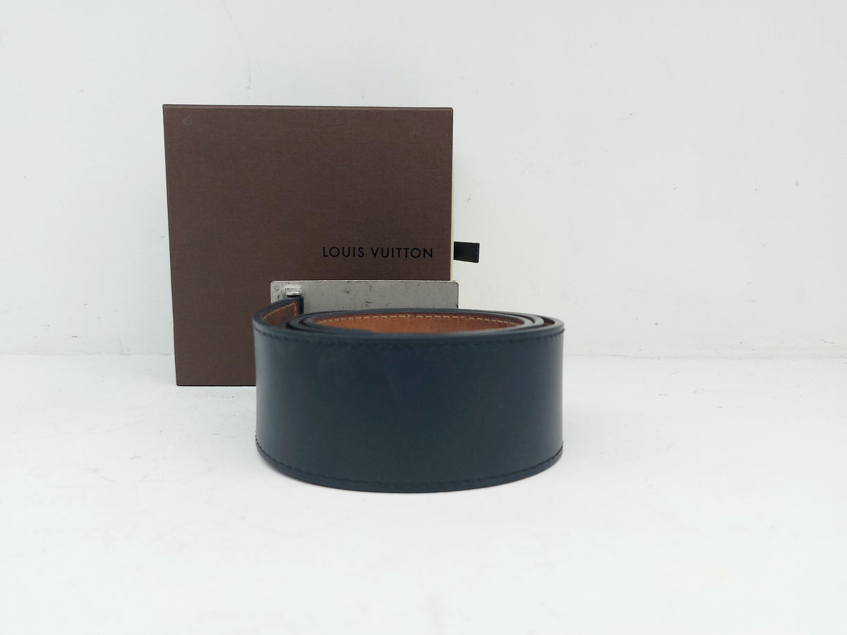 LOUIS VUITTON CINTURA IN PELLE SANGLE JEANS Tg 85