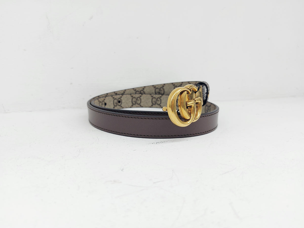 GUCCI CINTURA GG REVERSIBLE 2CM