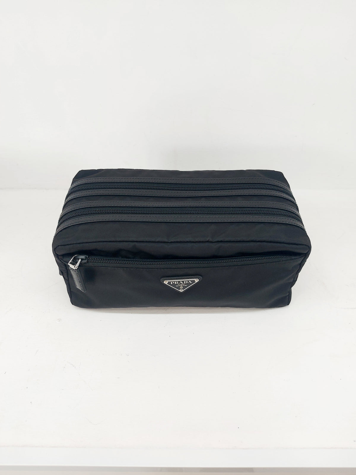 PRADA POUCH RE-NYLON E SAFFIANO