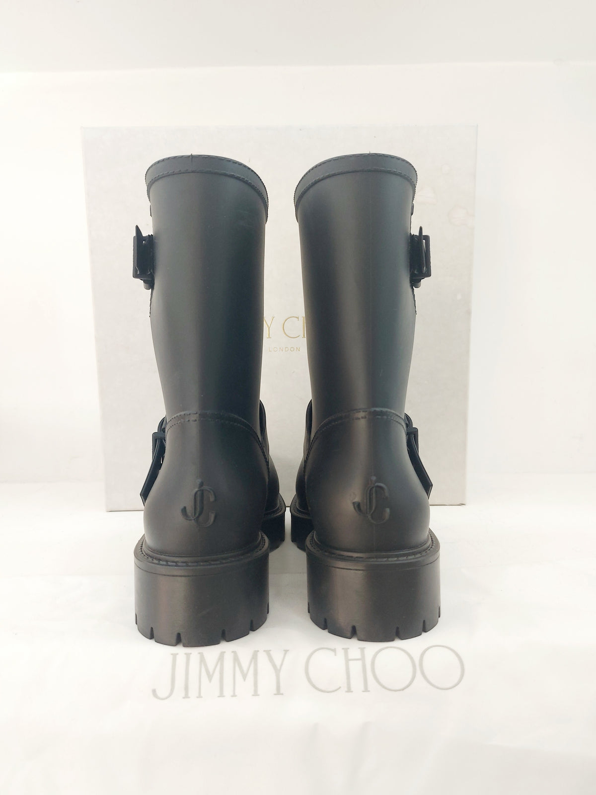 JIMMY CHOO STIVALETTI YAEL IN GOMMA N40