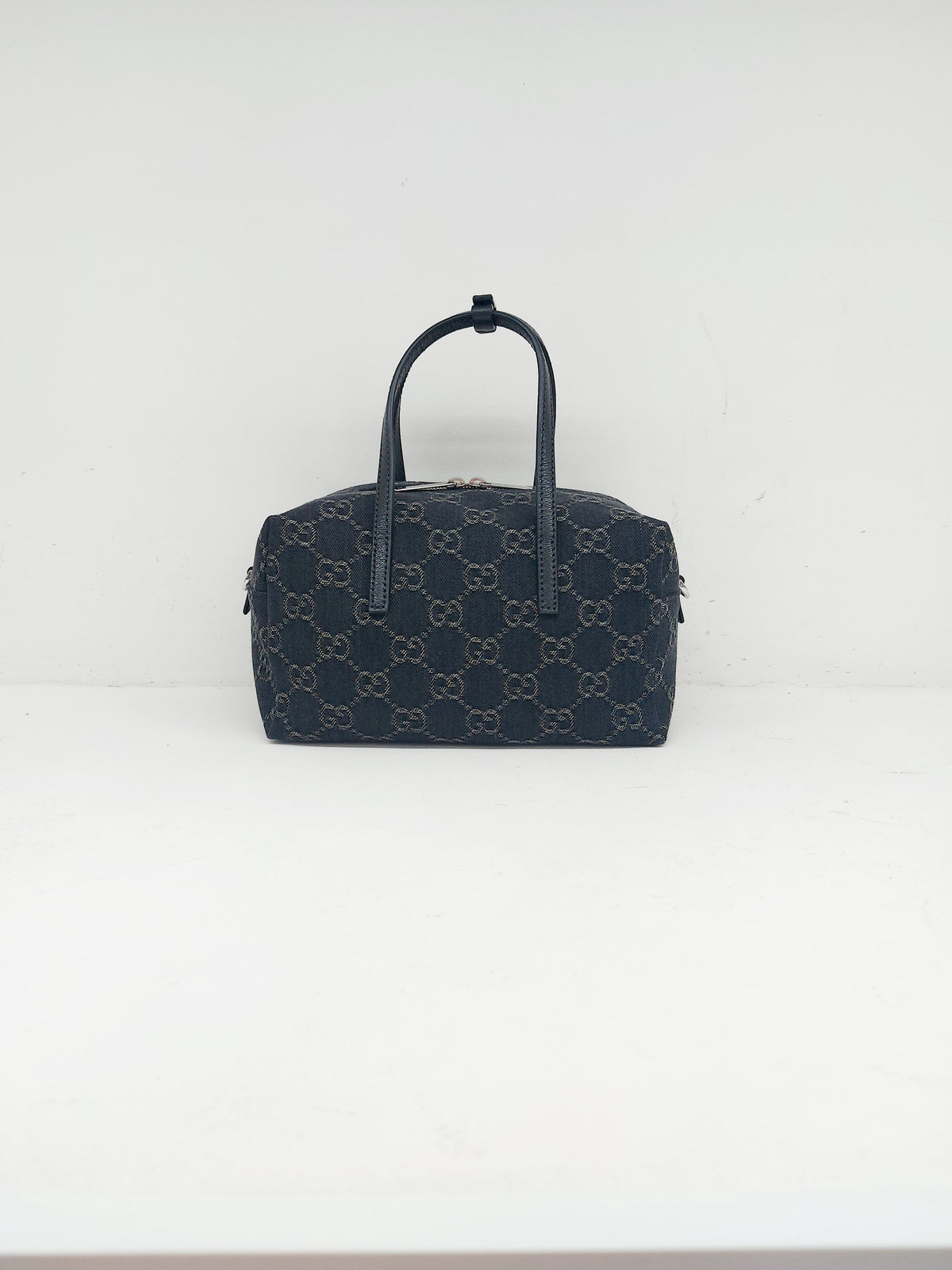 GUCCI BOSTON MINI BAULETTO DENIM GG