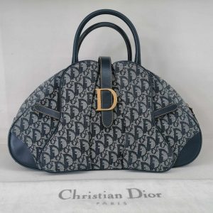 Christian Dior Borsa a mano Oblique Double Saddle