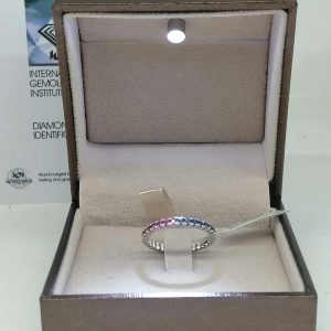 Anello Veretta Zaffiri Rainbow